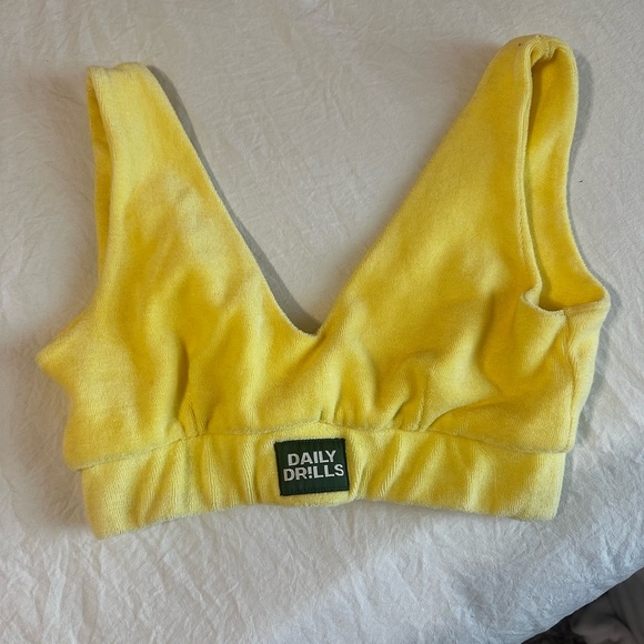 Daily Drills Tops - Daily Drills Yellow Crop Top